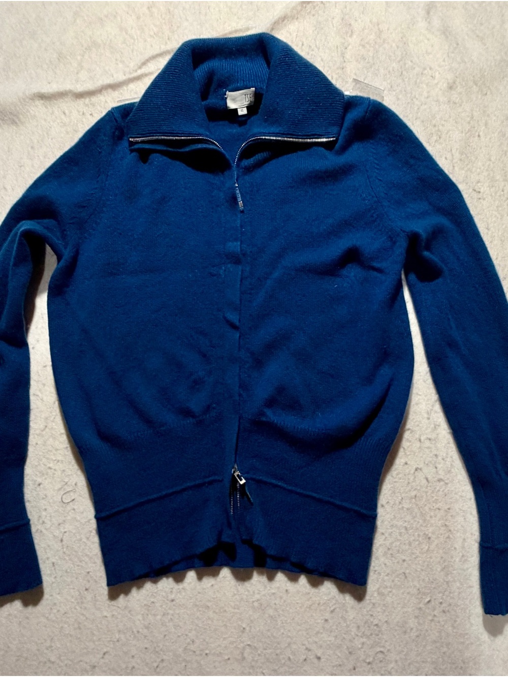 TSE PREMIUM CASHMERE DOUBLE ZIP MOCK NECK CARDIDAN SWEATER XL